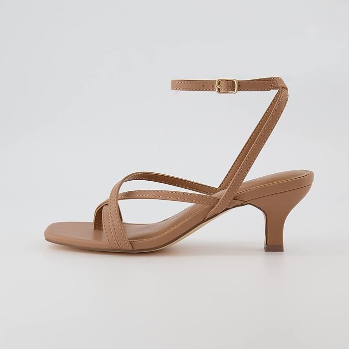 CUSHIONAIRE Women's Kitten heel sandal +Memory Foam and Wide Widths Available