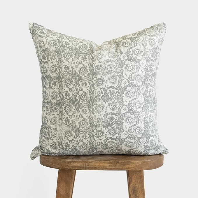 Woven Nook - Modern & Luxurious 18" x 18" Decorative Boho Throw Pillow Covers - Durable Quality & Machine Washable - 100% Cotton Canvas - Margot Design - 4 Pack (18"x18")